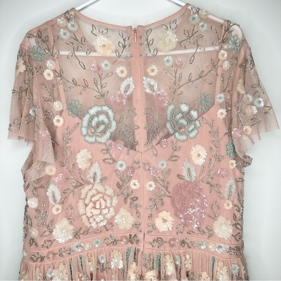 NWT Mac Duggal 9134 Flare Sleeve Floral Dress Size 12 - Picture 11 of 13